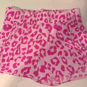 Pink Leopard Athletic Shorts